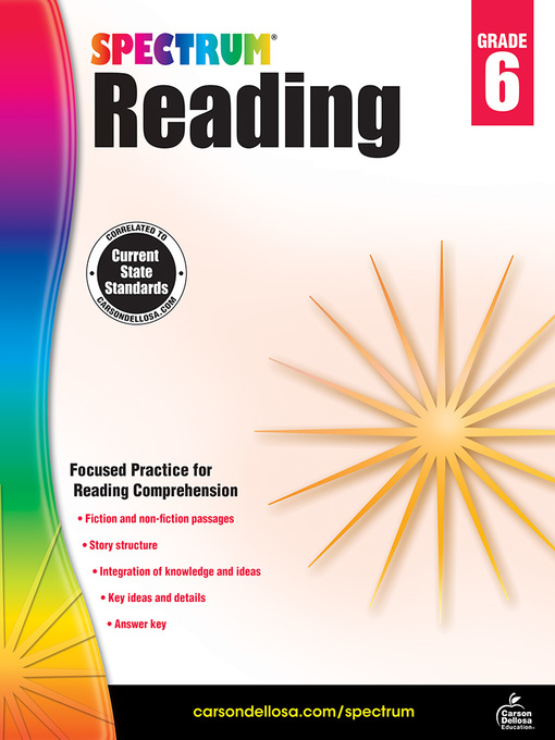 Cover image for Spectrum Reading Workbook, Grade 6
